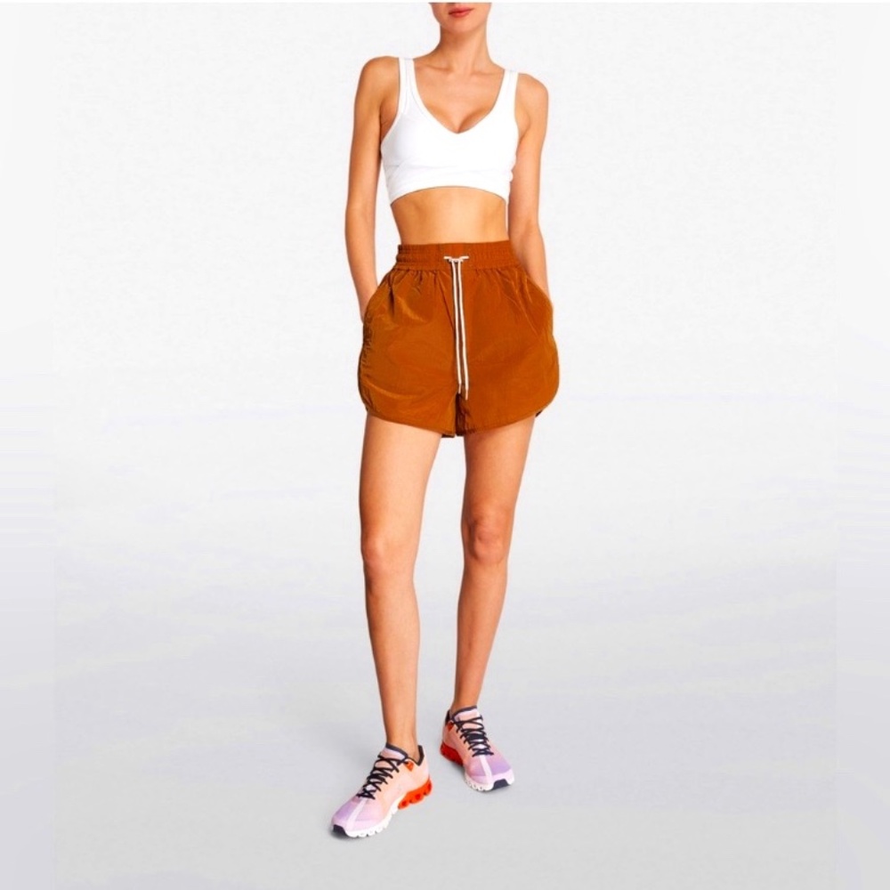 NWT Varley Harmon High Rise Short 4", Glazed Ginger, Size XXS